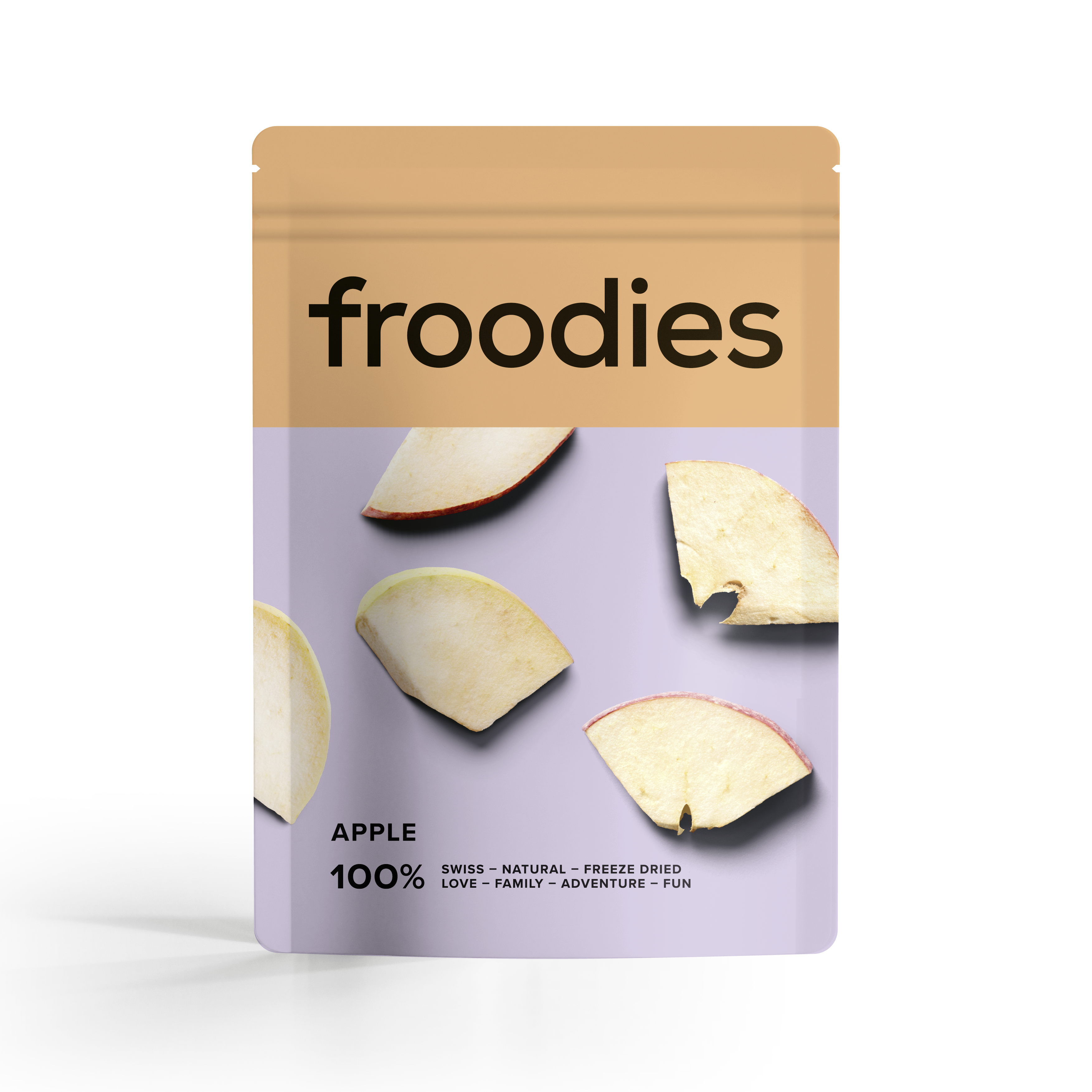 Freeze-dried Swiss apple snack for kids & adults