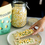 froodies sweet corn snack. - creamy and oh-so crunchy... a froodies 🌽 combo made in heaven 🌟